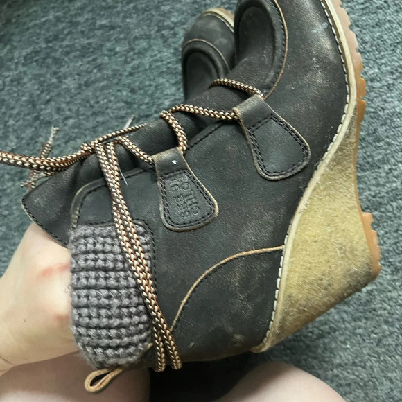 See by Chloe Wallabee Wedge booties Sweater Cuff size 38 - Picture 5 of 6